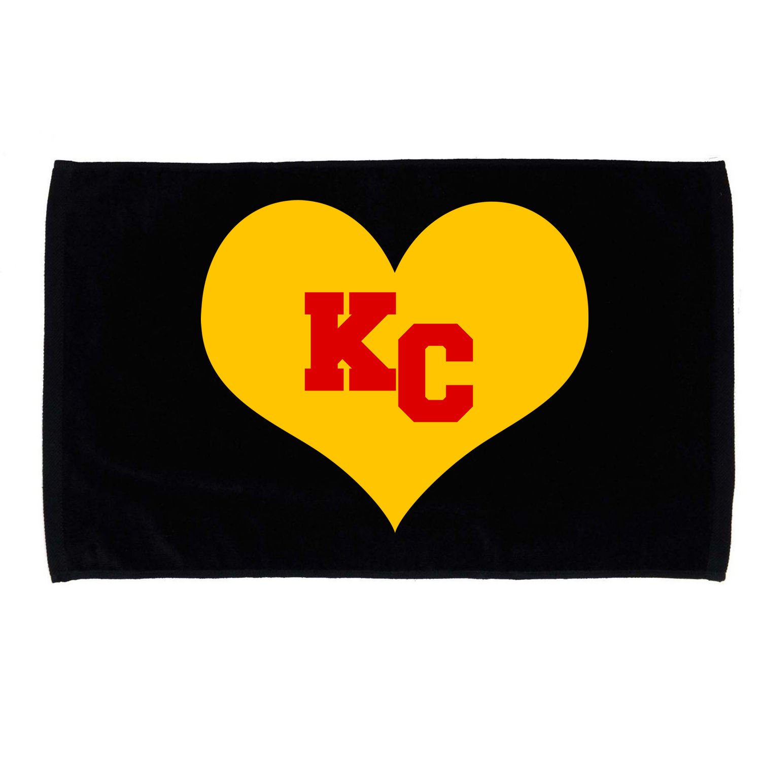 KC Football Heart Kansas City Fan Microfiber Hand Towel