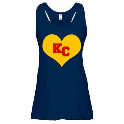 KC Football Heart Kansas City Fan Ladies Essential Flowy Tank