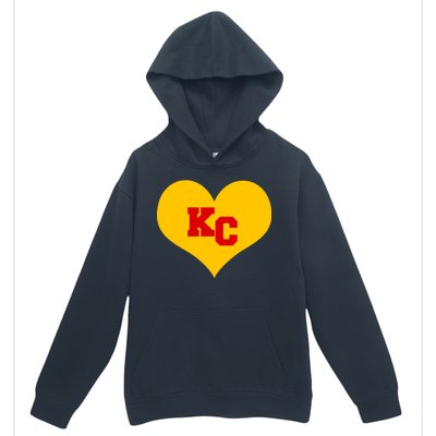 KC Football Heart Kansas City Fan Urban Pullover Hoodie