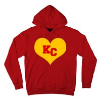 KC Football Heart Kansas City Fan Hoodie