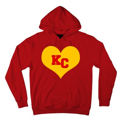 KC Football Heart Kansas City Fan Hoodie