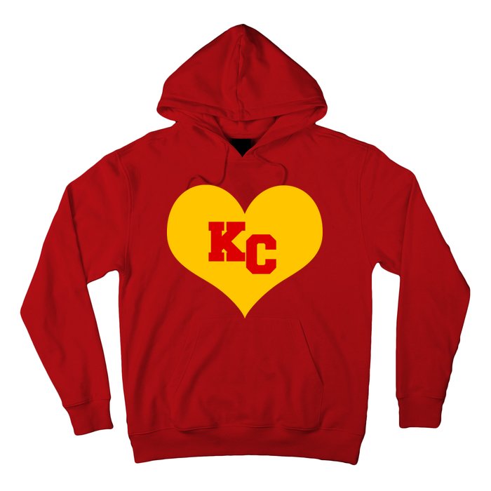 KC Football Heart Kansas City Fan Hoodie