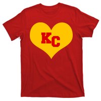 KC Football Heart Kansas City Fan T-Shirt