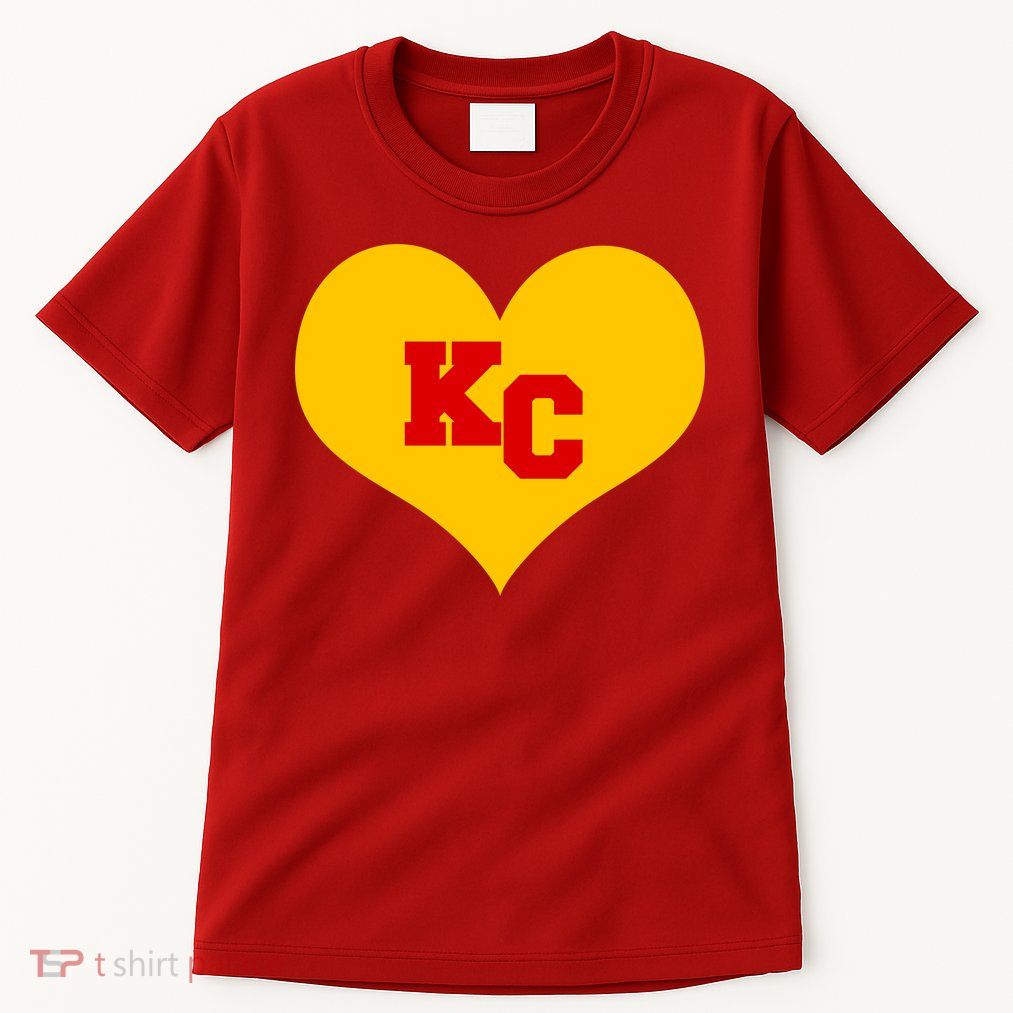 KC Football Heart Kansas City Fan Tall T-Shirt