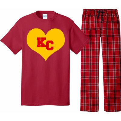 KC Football Heart Kansas City Fan Pajama Set