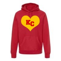 KC Football Heart Kansas City Fan Premium Hoodie