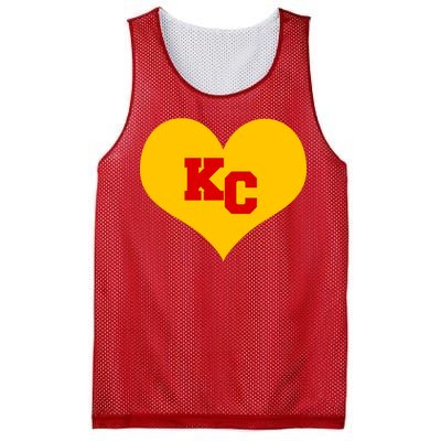 KC Football Heart Kansas City Fan Mesh Reversible Basketball Jersey Tank