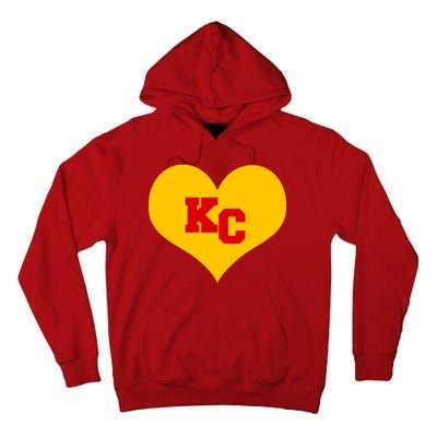 KC Football Heart Kansas City Fan Tall Hoodie