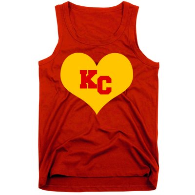 KC Football Heart Kansas City Fan Tank Top