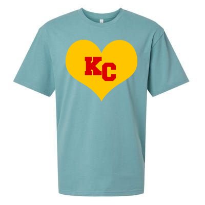 KC Football Heart Kansas City Fan Sueded Cloud Jersey T-Shirt