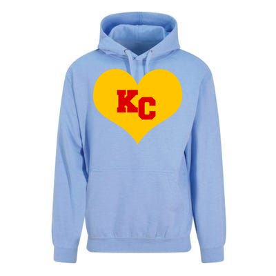 KC Football Heart Kansas City Fan Unisex Surf Hoodie