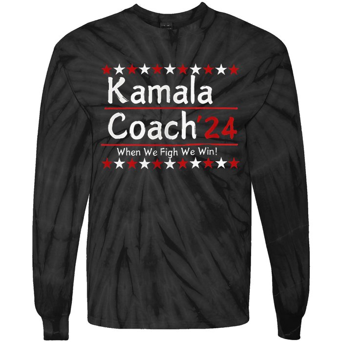 Kamala Coach 24 When We Fight We Win American Gift Women Tie-Dye Long Sleeve Shirt