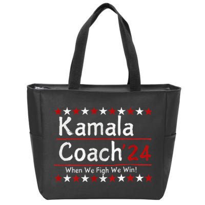 Kamala Coach 24 When We Fight We Win American Gift Women Zip Tote Bag