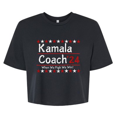 Kamala Coach 24 When We Fight We Win American Gift Bella+Canvas Jersey Crop Tee