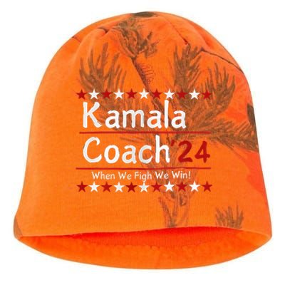 Kamala Coach 24 When We Fight We Win American Gift Kati - Camo Knit Beanie