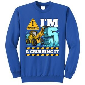 Kids Construction 5th Birthday Boy 5 Bulldozer Digger Truck Cool Gift Sweatshirt