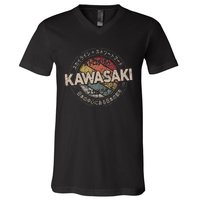 Kawasaki City 90s Retro Japan Aesthetics 80s Kawasaki V-Neck T-Shirt