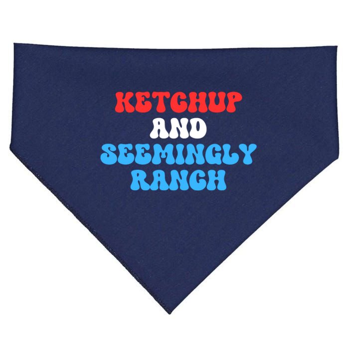 Ket Chup And Seemingly Ranch Ket Chup And Seemingly Ranch Funny Trending USA-Made Doggie Bandana