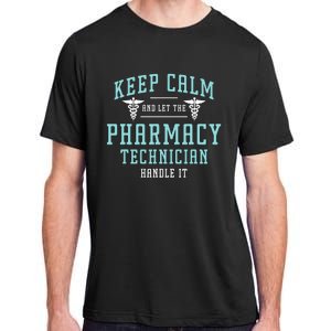 Keep Calm And Loves Health Care Medicine Pharmacy Technician Adult ChromaSoft Performance T-Shirt