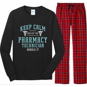 Keep Calm And Loves Health Care Medicine Pharmacy Technician Long Sleeve Pajama Set