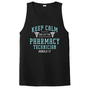 Keep Calm And Loves Health Care Medicine Pharmacy Technician PosiCharge Competitor Tank