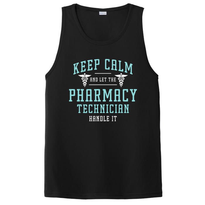 Keep Calm And Loves Health Care Medicine Pharmacy Technician PosiCharge Competitor Tank