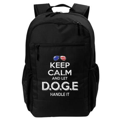 Keep Calm And Let Doge D.O.G.E Handle It Sunglasses Daily Commute Backpack