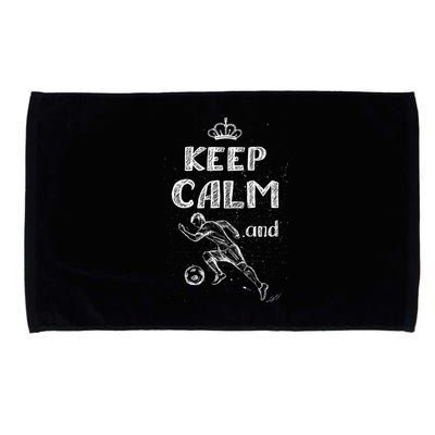 Keep Calm And Play Soccer Microfiber Hand Towel