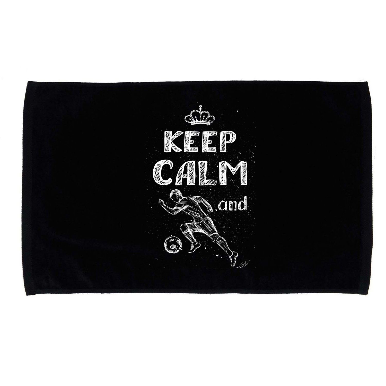 Keep Calm And Play Soccer Microfiber Hand Towel