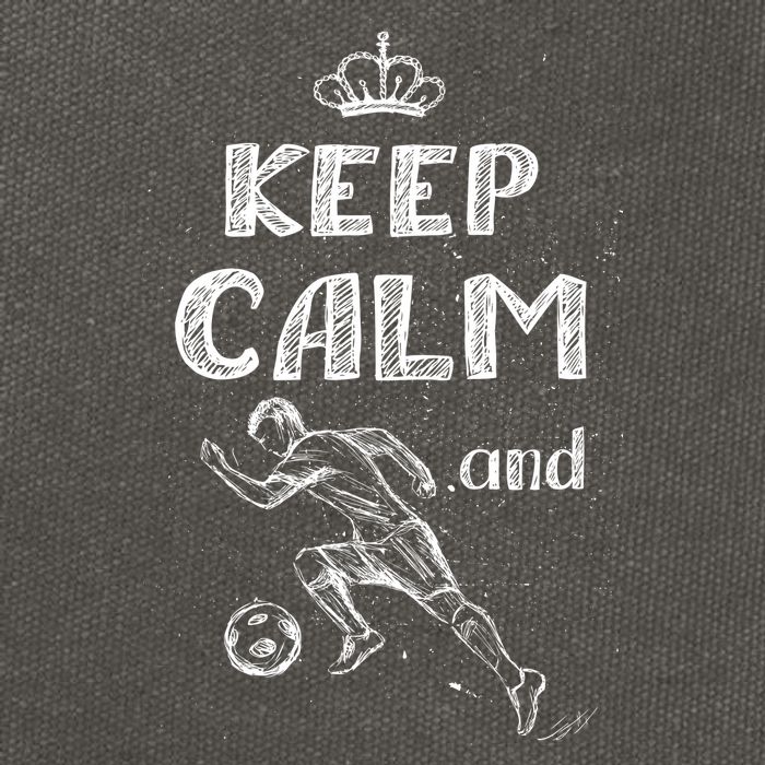 Keep Calm And Play Soccer Cotton Canvas Backpack