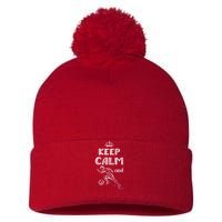 Keep Calm And Play Soccer Pom Pom 12in Knit Beanie