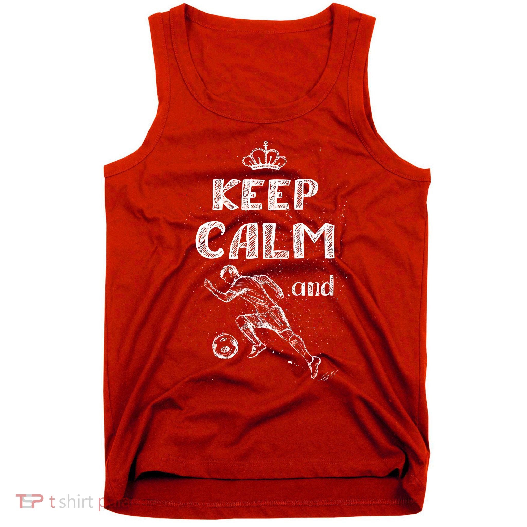 Keep Calm And Play Soccer Tank Top