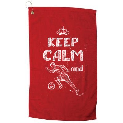 Keep Calm And Play Soccer Golf Towel