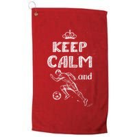 Keep Calm And Play Soccer Golf Towel