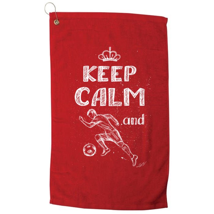 Keep Calm And Play Soccer Golf Towel