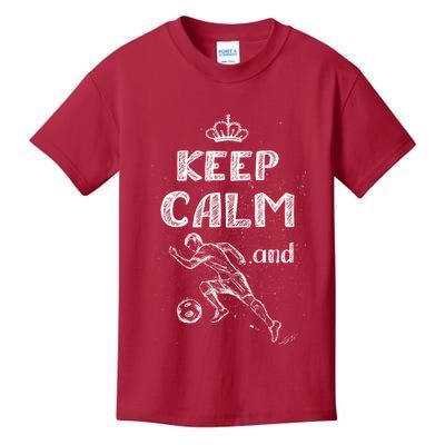 Keep Calm And Play Soccer Kids T-Shirt