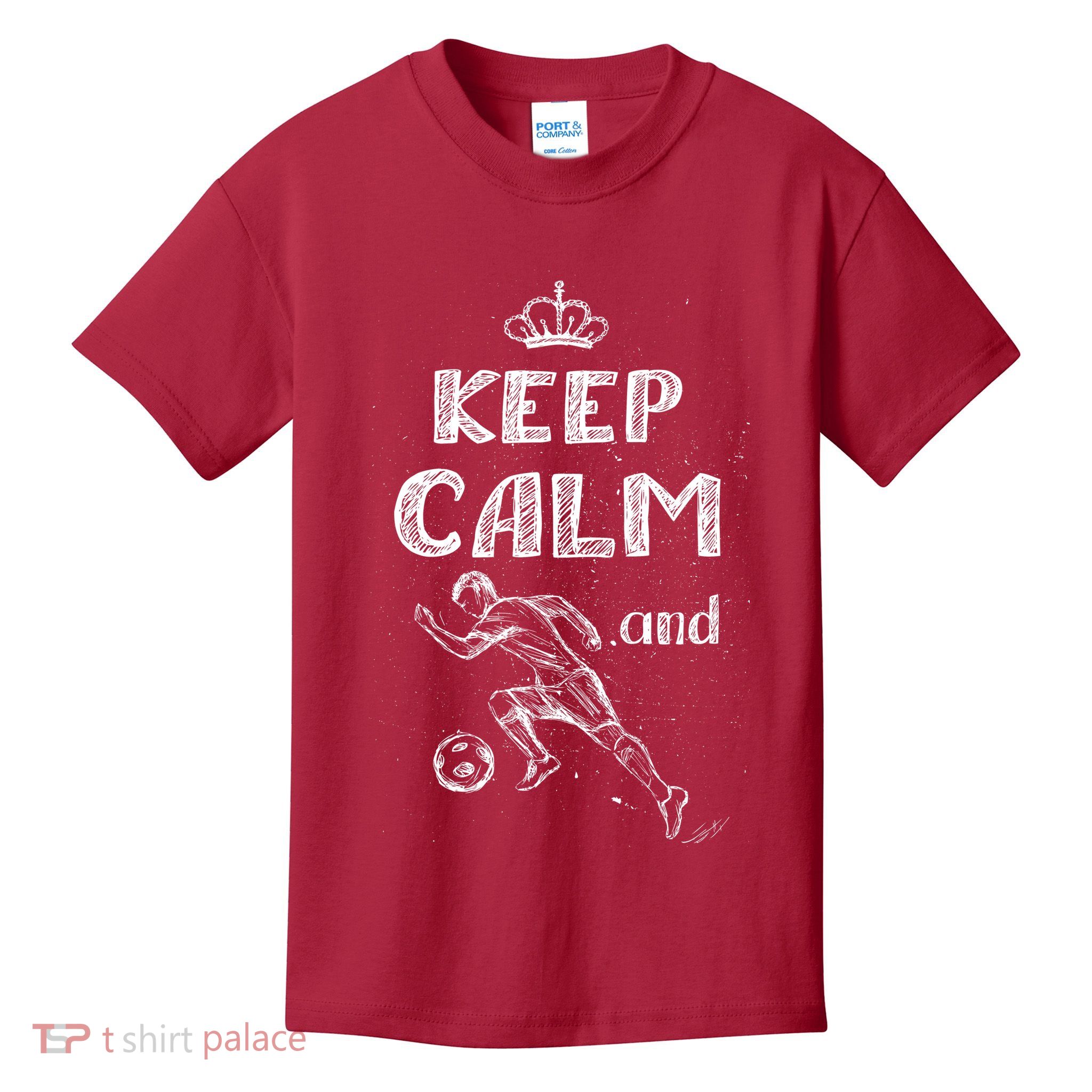 Keep Calm And Play Soccer Kids T-Shirt