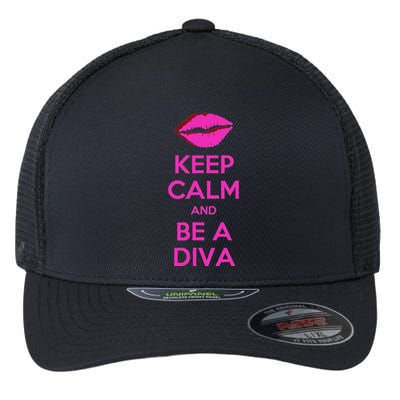 Keep Calm And Be A Diva Flexfit Unipanel Trucker Cap