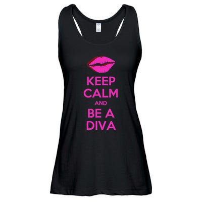 Keep Calm And Be A Diva Ladies Essential Flowy Tank
