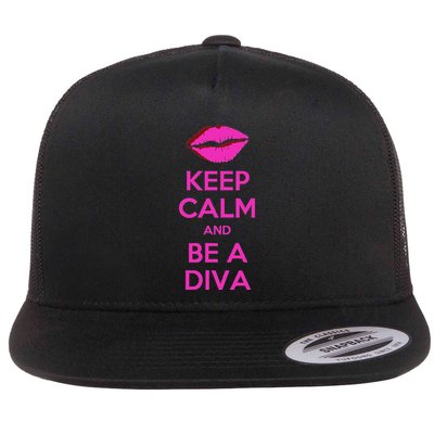 Keep Calm And Be A Diva Flatbill Hat