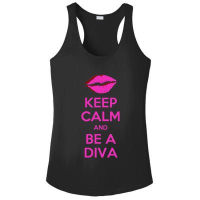 Keep Calm And Be A Diva Ladies PosiCharge Competitor Racerback Tank