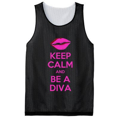 Keep Calm And Be A Diva Mesh Reversible Basketball Jersey Tank