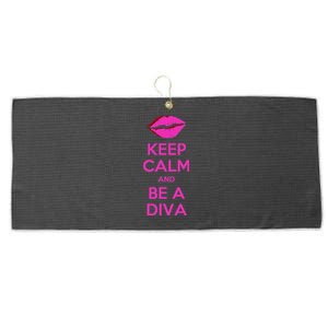 Keep Calm And Be A Diva Large Microfiber Waffle Golf Towel