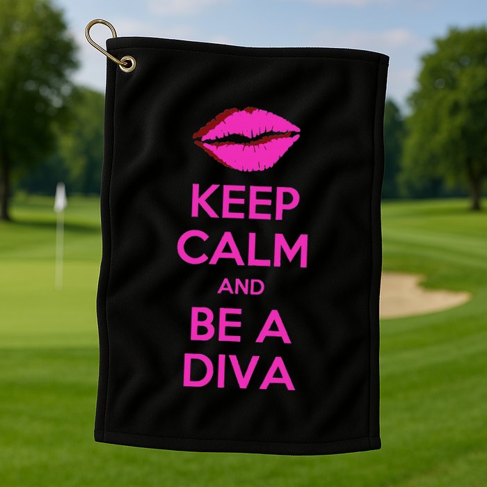 Keep Calm And Be A Diva Golf Towel
