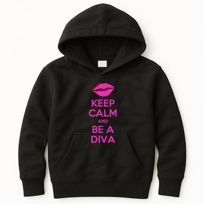 Keep Calm And Be A Diva Kids Hoodie