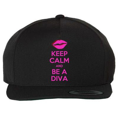 Keep Calm And Be A Diva Wool Snapback Cap