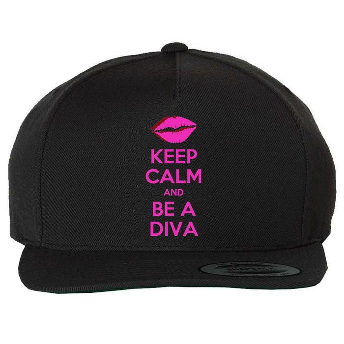 Keep Calm And Be A Diva Wool Snapback Cap