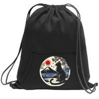 Kawaii Cat Anime Japanese Retro Funny Cat Gift Sweatshirt Cinch Pack Bag