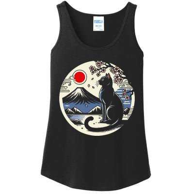 Kawaii Cat Anime Japanese Retro Funny Cat Gift Ladies Essential Tank