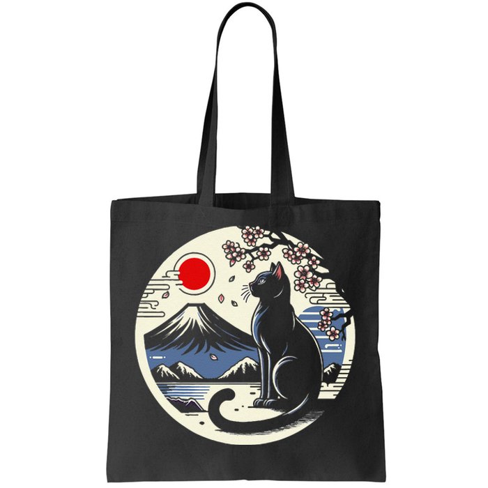 Kawaii Cat Anime Japanese Retro Funny Cat Gift Tote Bag